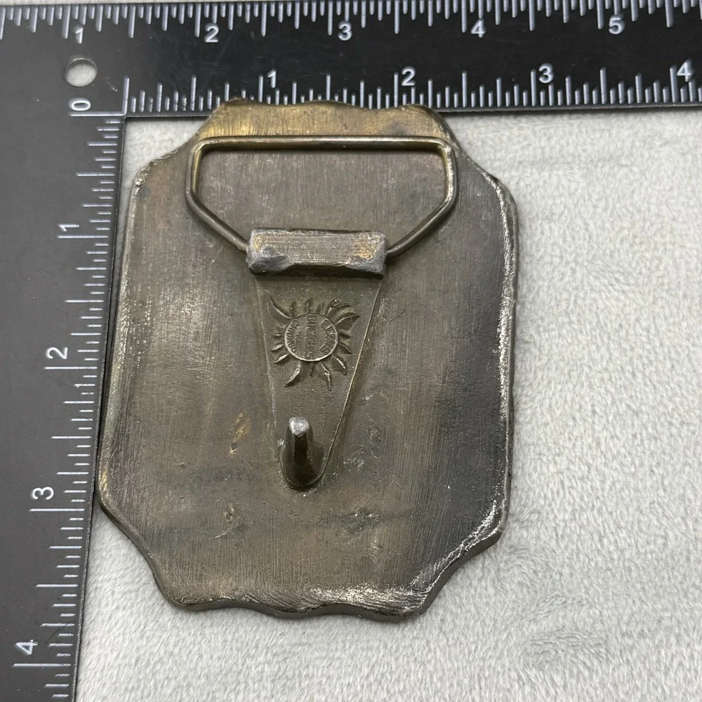 Vintage‎ Lewis Buckles Belt Buckle Gold American Express Train Brass One Size